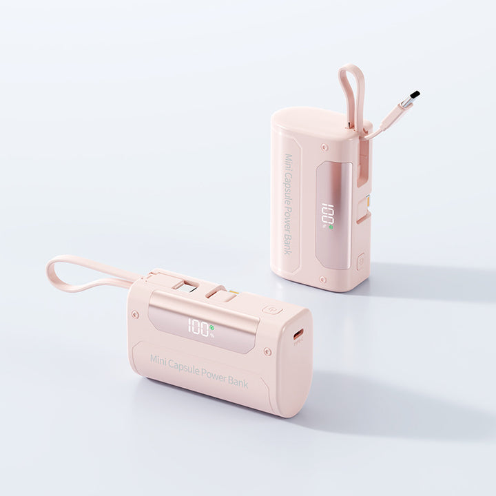 Kompakt Mini-Powerbank med Digital LED-display Skanto