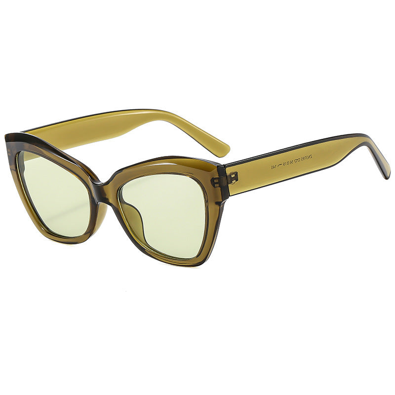 Dame Cat-Eye solbrille med eksklusiv skjoldpaddedesign Skanto