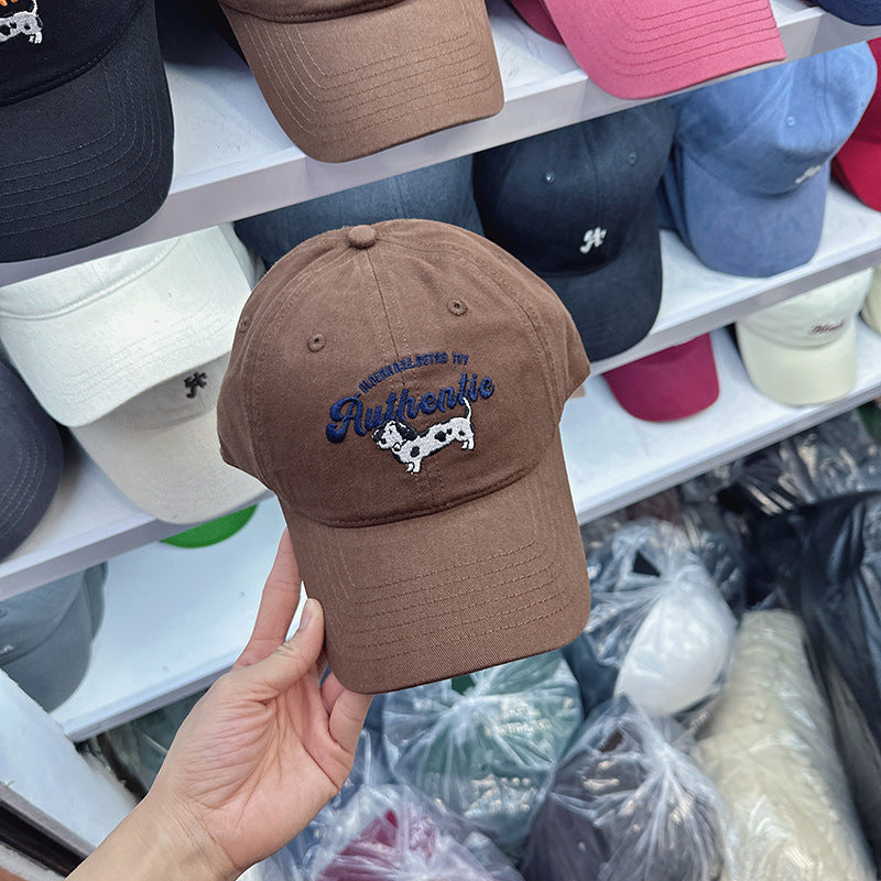 Kvinnebroderte kuemønster baseball cap Skanto