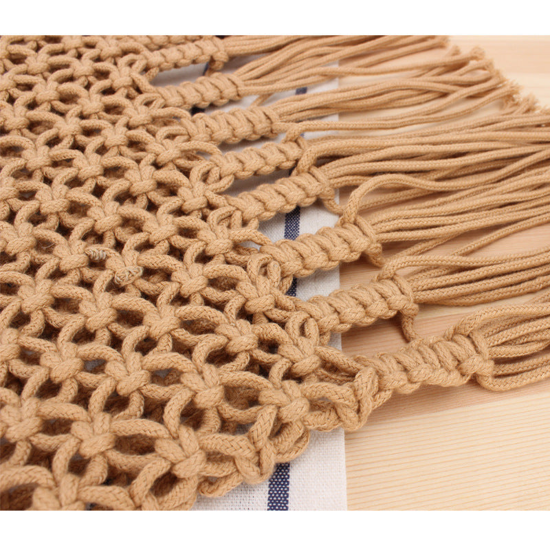 Macrame Shoulder Bag with Fringes Skanto