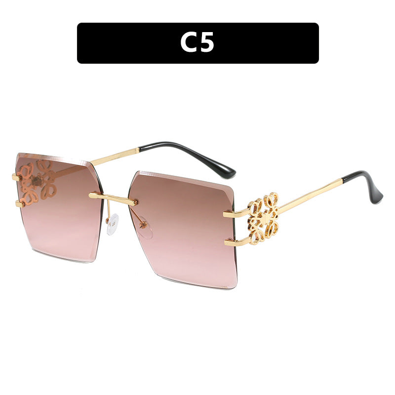 Women's fashionable sunglasses with extraordinary design and gold accents Skanto