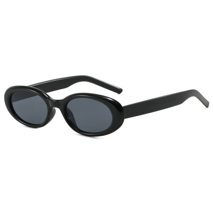 Women's oval sunglasses with transparent effect and UV protection Skanto