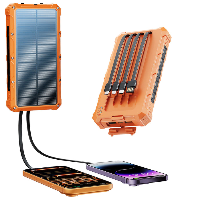 Multifunksjonell solpowerbank med hurtigladefunksjon Skanto