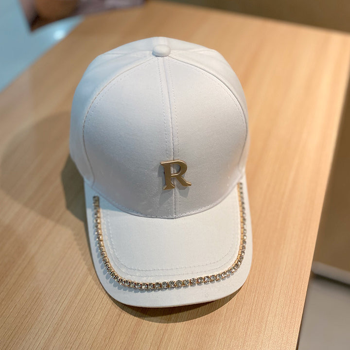 Kvinnelige Spiked Rhinestone Baseball Cap Skanto