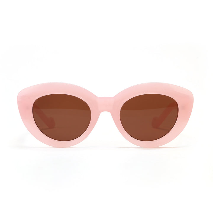 Dame Cat-Eye Solbriller med moderne plastikkinnet Skanto