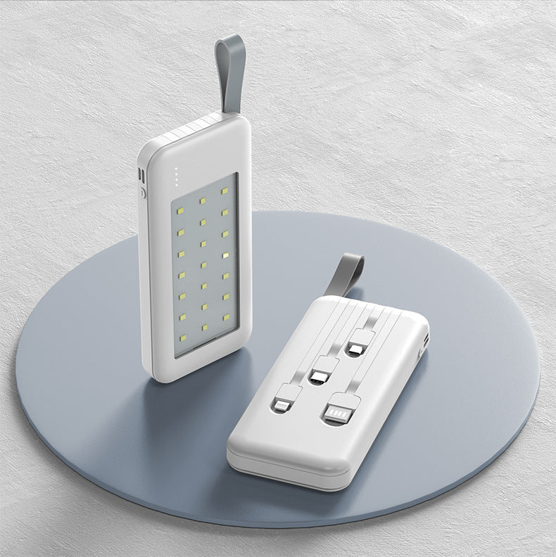 Bærbar Powerbank med Innebygd Led-Lys Skanto