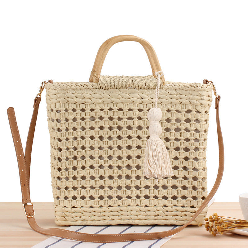 Basket Bag with Decorative Tassel Skanto