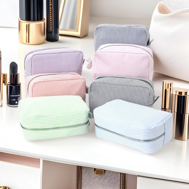 Kosmetikk-organizer-bag i strukturert materiale Skanto