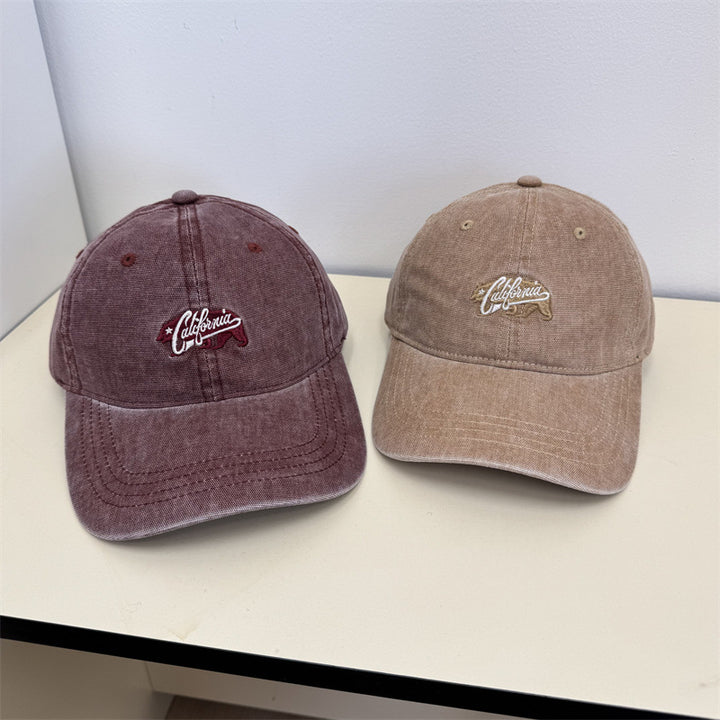 Kvinnens Uformelle Vintage Broderte Caps Skanto