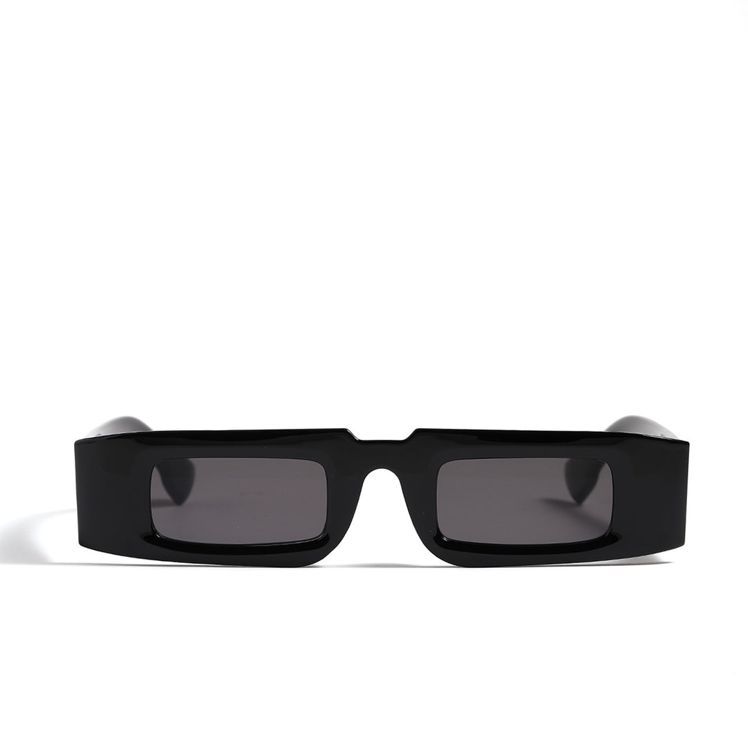 Dame moteriktig geometrisk solbrille med gjennomsiktig ramme og polariserte glass Skanto