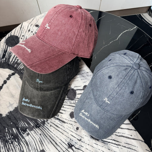Kvinne Casual Distressed Bomulls Baseball Cap Skanto