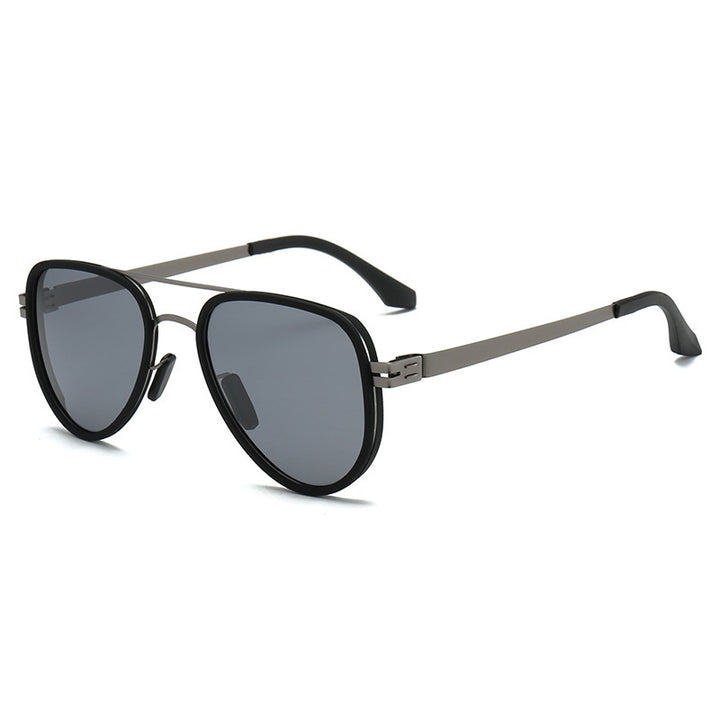 Dame Aviator-solbriller med robust metallramme og polariserte linser Skanto