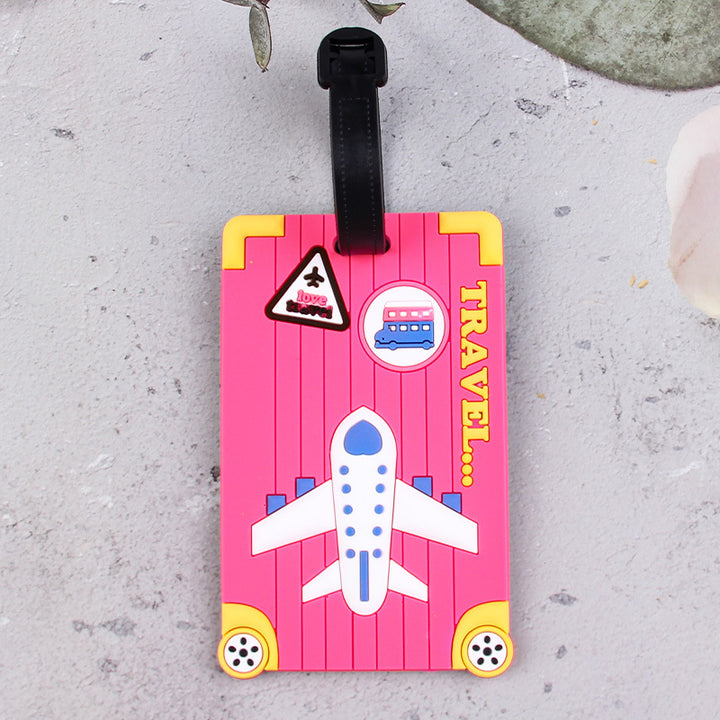 Morsom bagasjelapp med flytematisk design Skanto