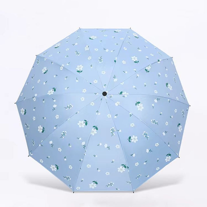 Dame paraply med blomsterdesign Skanto