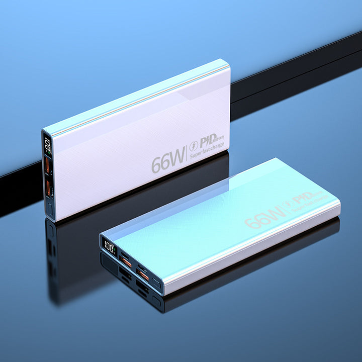 Høyytelses Powerbank med intelligent hurtigladerfunksjon og LCD-skjerm Skanto