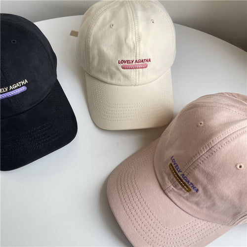 Kvinnens Suede Brodert Baseball Caps Skanto