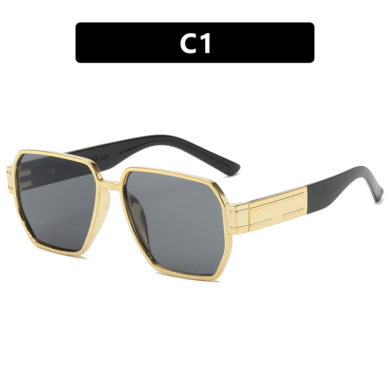 Women's elegant sunglasses with a striking geometric frame Skanto