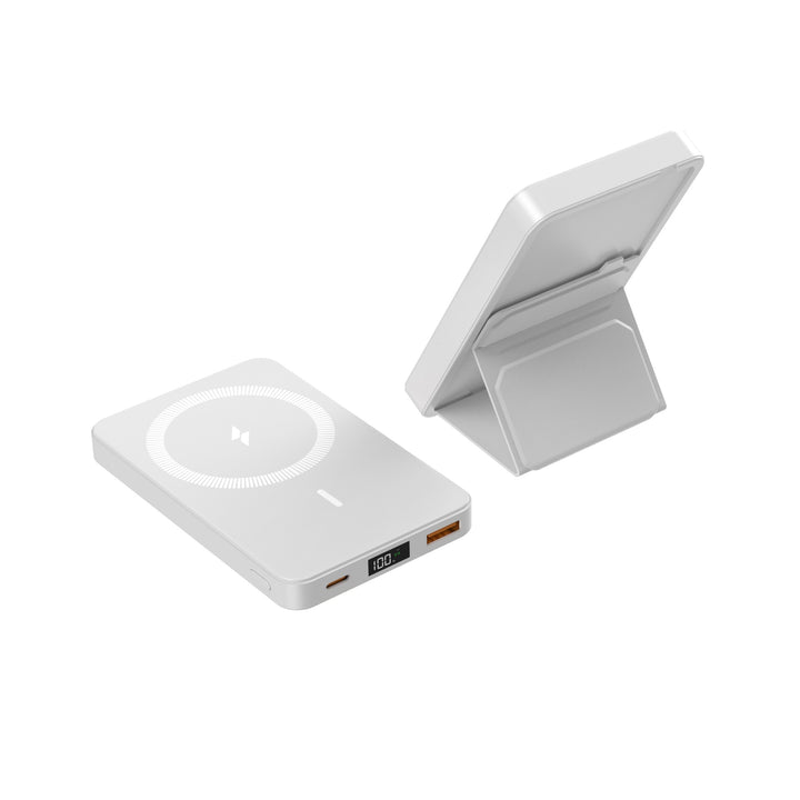 Magnetisk trådløs powerbank med innebygd stativfunksjon Skanto