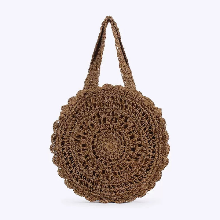 Håndheklede rundveske med Boho-design Skanto