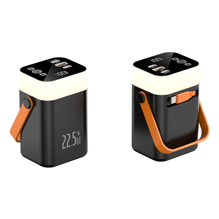 Praktisk Powerbank med bærehåndtak og flere tilkoblinger Skanto