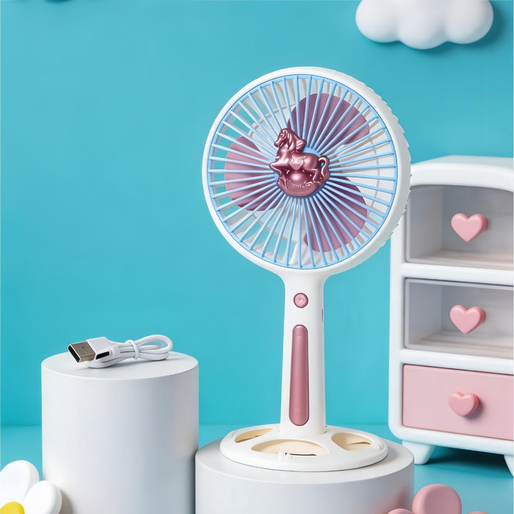 Dame Bærbar Mini-Ventilator med kreativt Dyredesign Skanto