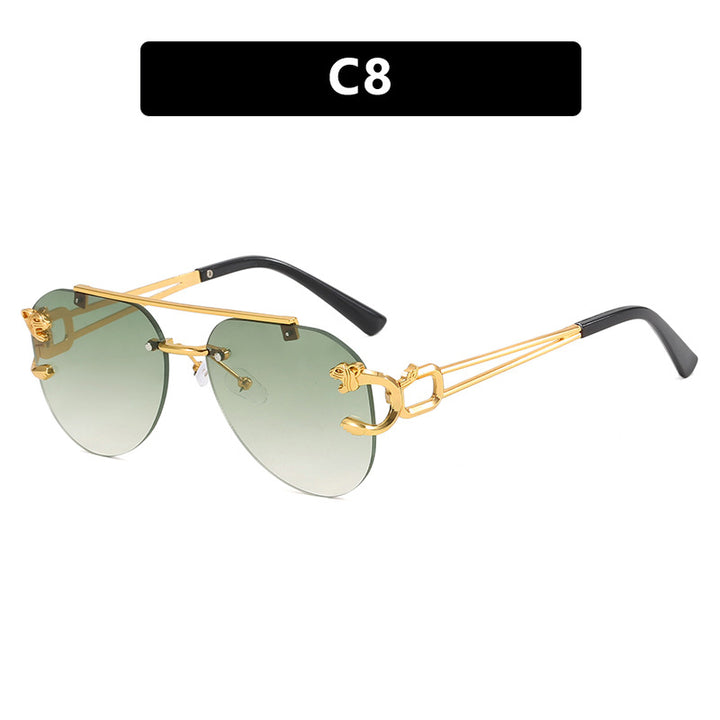 Women's unusual round sunglasses with decorative details Skanto
