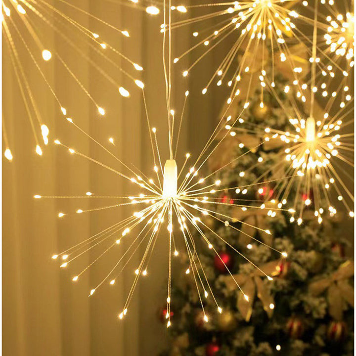LED Starburst Hengende Pendellampe Dekorasjon Med Fiberoptiske Eiker Skanto