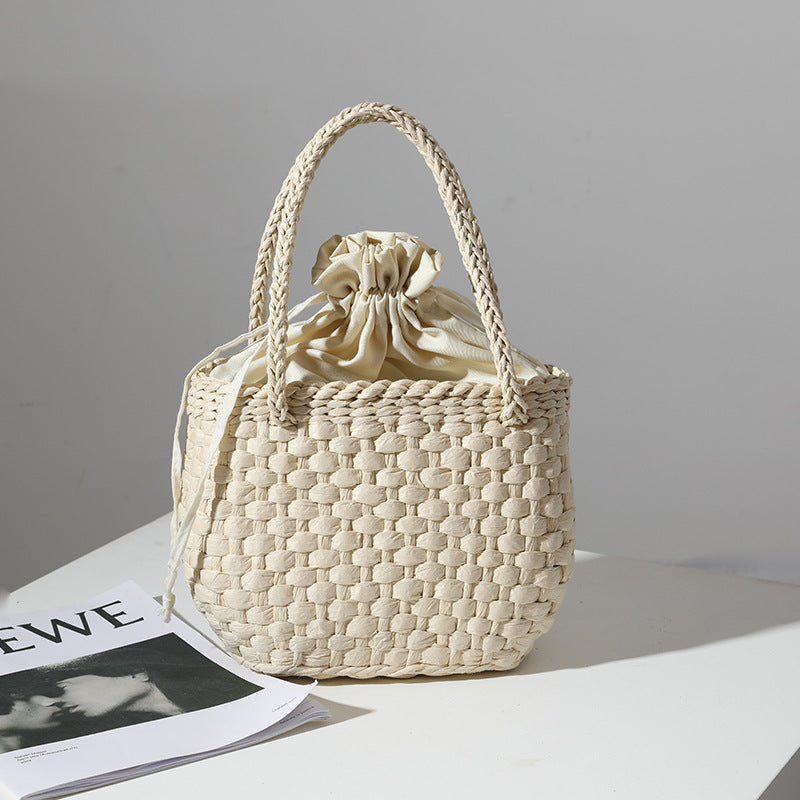 Handmade mini basket handbag with stylish woven pattern Skanto
