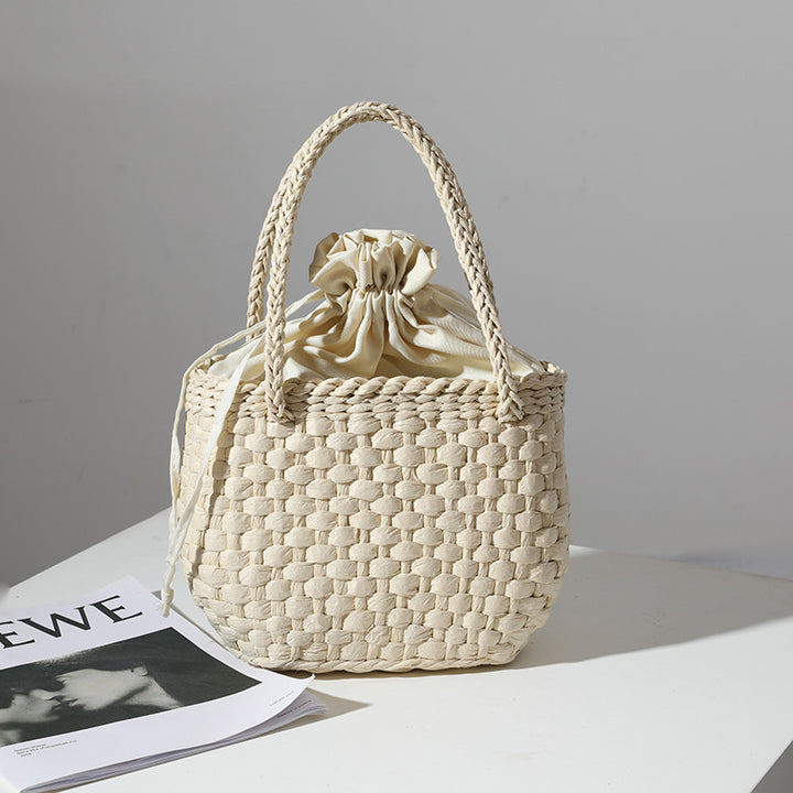Handmade mini basket handbag with stylish woven pattern Skanto