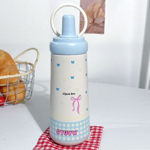 Damen stilvolle Trinkflasche mit elegantem Schleifenmotiv Skanto
