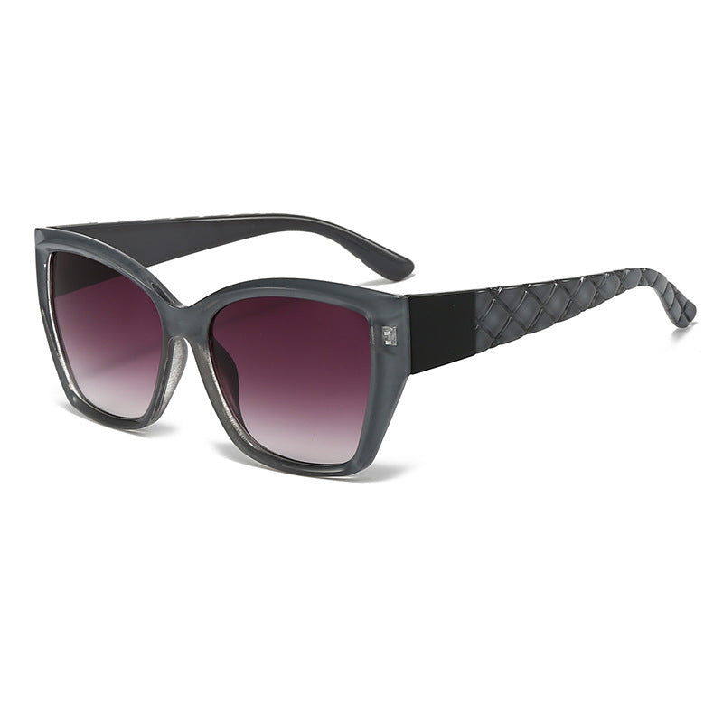 Dame Oversized Cat-Eye Solbriller med stilige aksenter Skanto