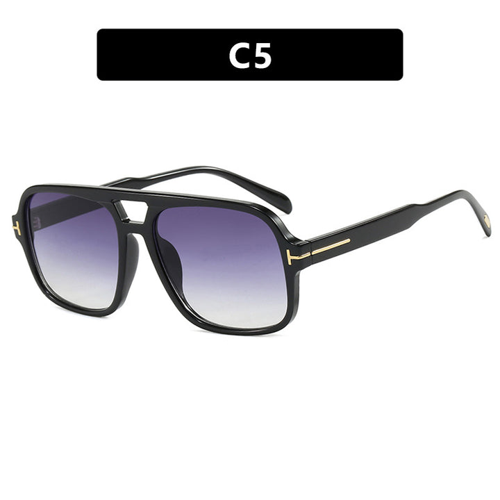 Women's trendy square frame sunglasses with polarized yellow lenses Skanto