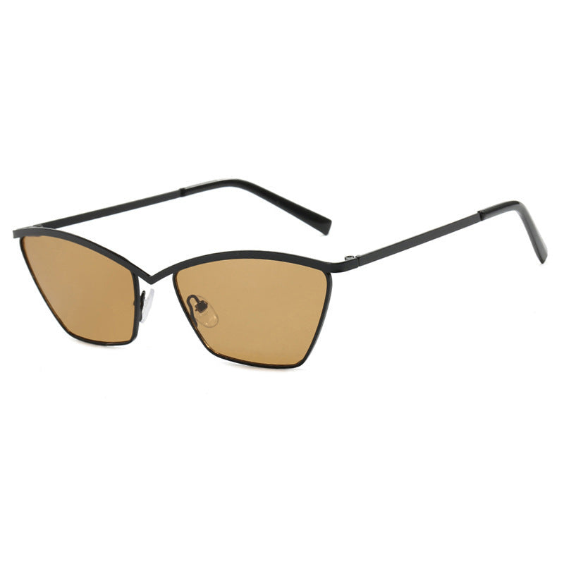 Dame mode Cat-Eye solbriller med elegant metallramme Skanto