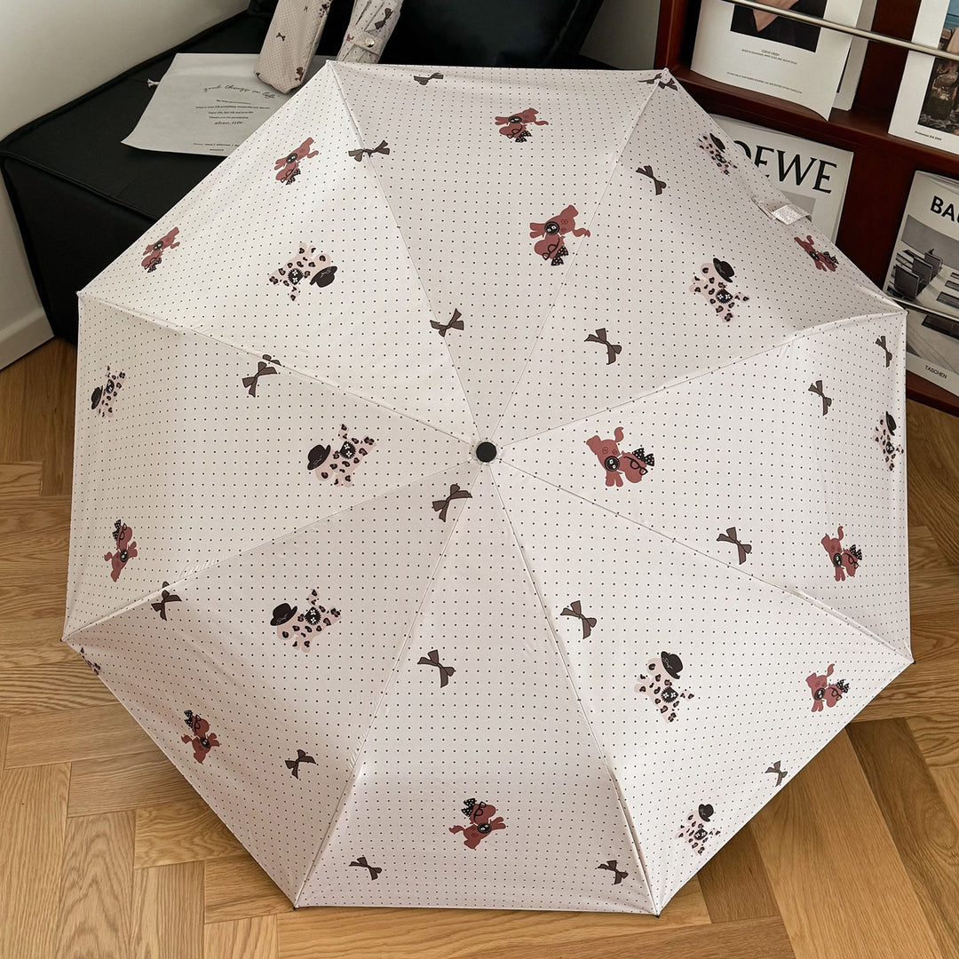 Damer Sammenleggbart paraply med leken design Skanto