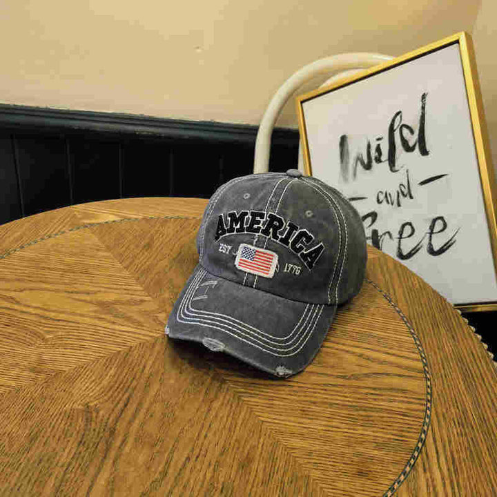 Unisex vintage-inspirert slitt baseball cap Skanto