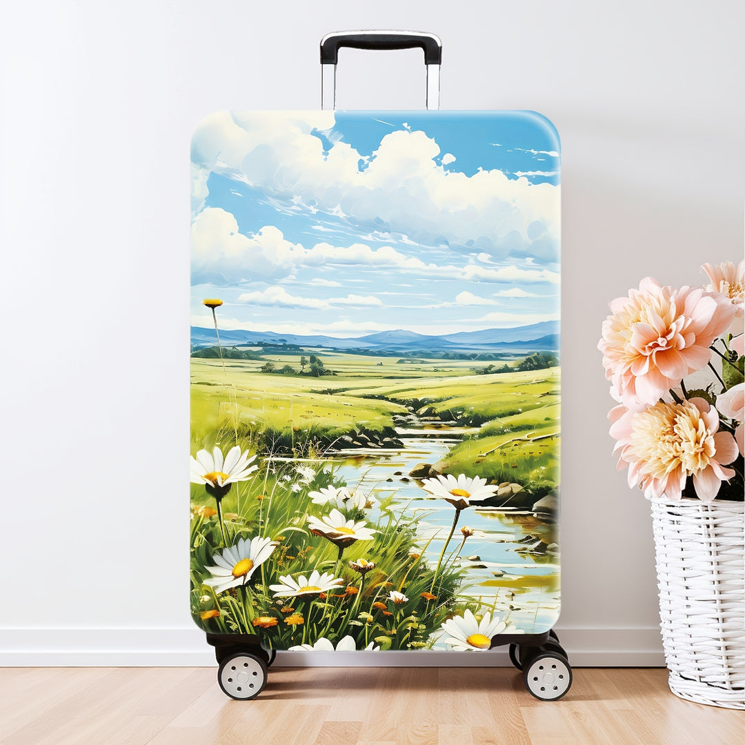 Damer hardkoffert med blomstermotiv Skanto