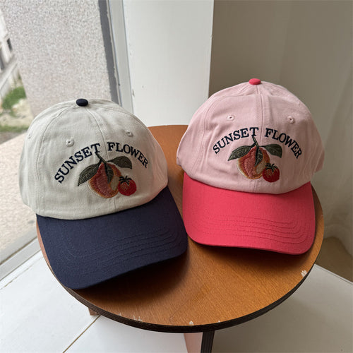 Kvinnebrodert frukt-tema baseball cap Skanto