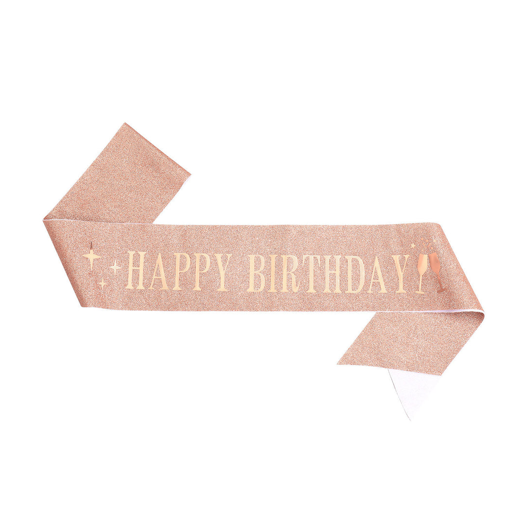 Dame Funkenkrone med "Happy Birthday" skrift Skanto