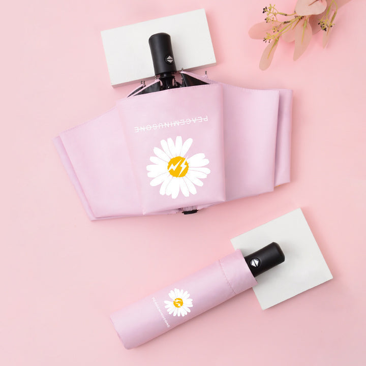 Dame automatisk sammenleggbart paraply med ergonomisk håndtak og stort paraplytak Skanto