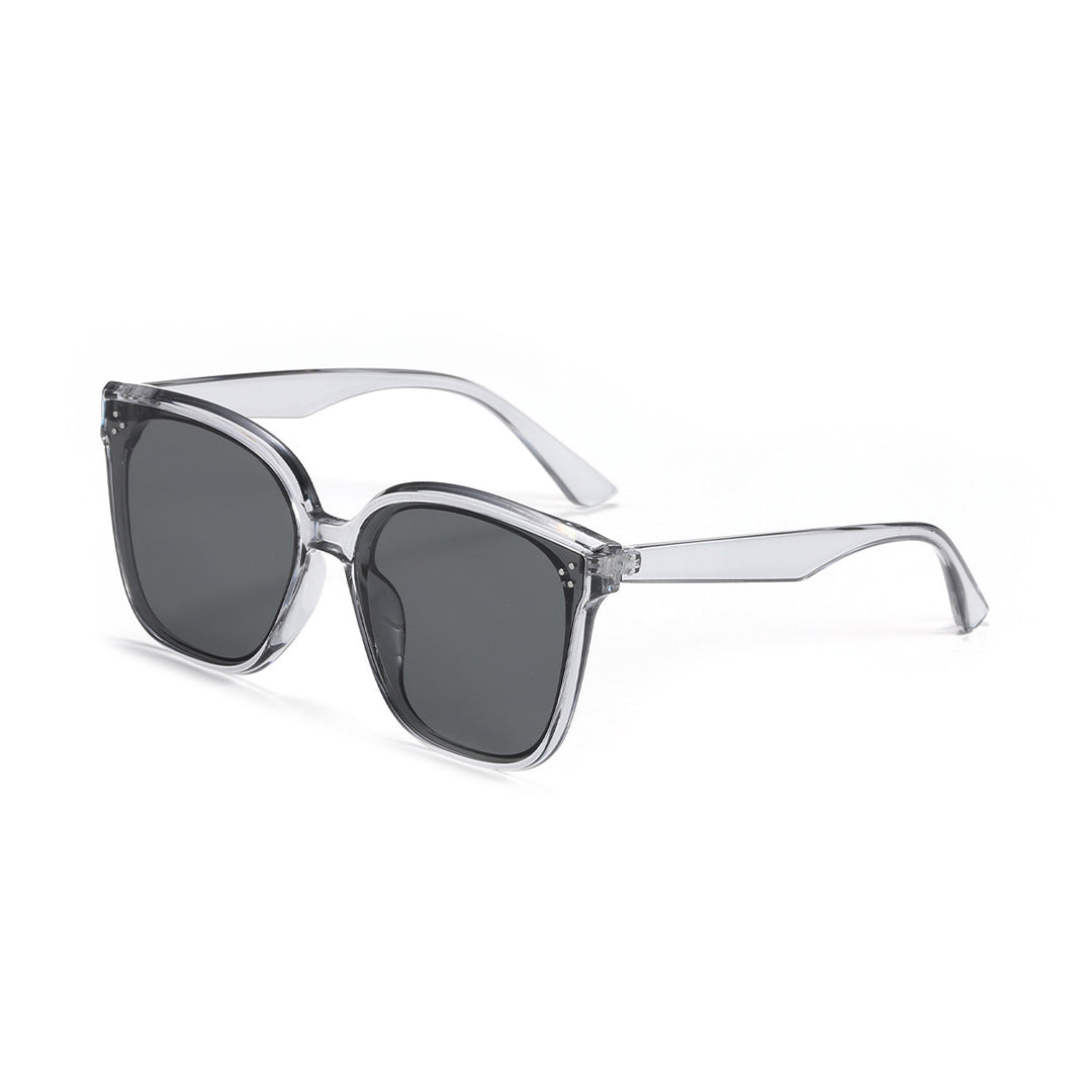 Dame moteriktig solbrille med gjennomsiktig aksent Skanto