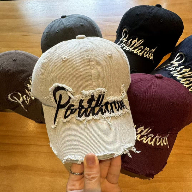Unisex Slittet Bomull Baseball Cap Skanto