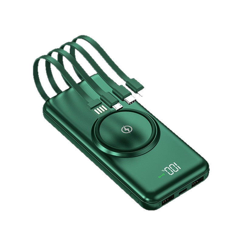 Bærbar Powerbank med intelligent ladeteknologi og integrert kabelsystem Skanto
