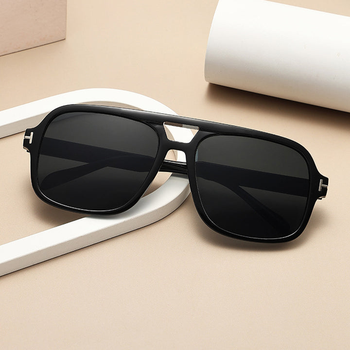 Dame Modischer quadratischer Solbrille med robust ramme Skanto
