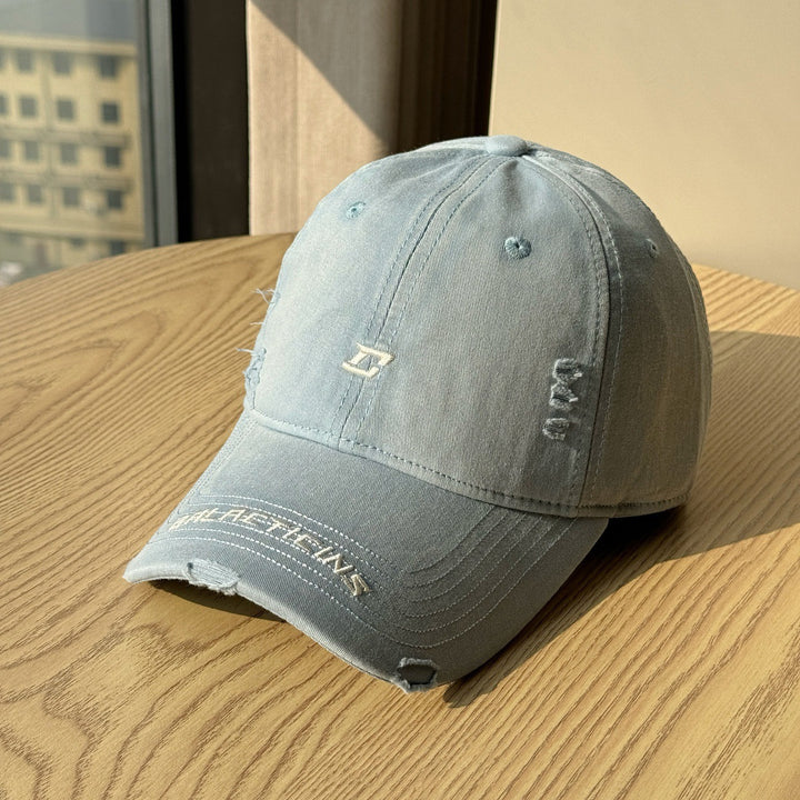 Herre Slitt Denim Baseball Caps Skanto