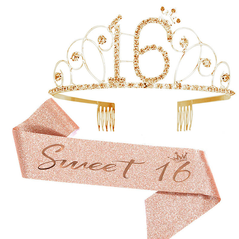 Dame Glitrende Tiara med festlig "50 & Fabulous"-design Skanto