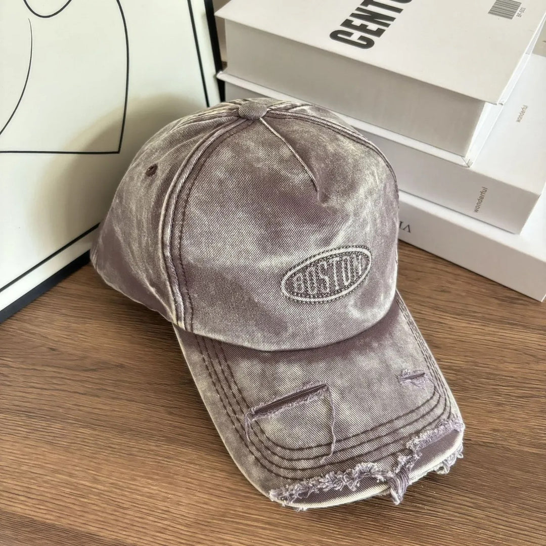 Men's Distressed Denim Effekt Baseball Cap Skanto
