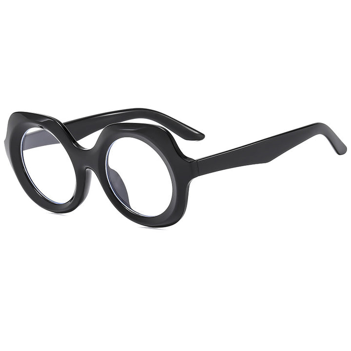 Dame oversized solbriller med stilige, buede rammer Skanto