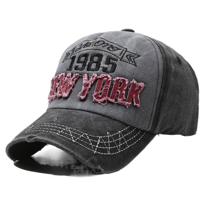 Men's Distressed Cotton Graphic Baseball Cap Skanto