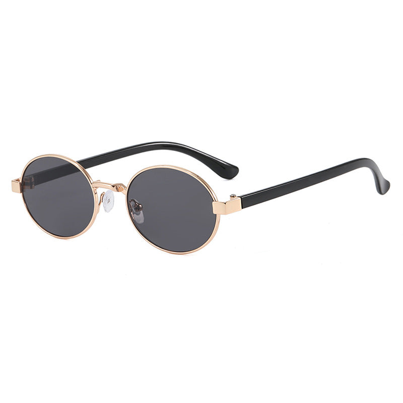 Women's round glasses with elegant metal frame and adjustable nose pads Skanto
