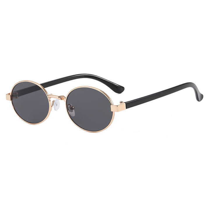 Women's round glasses with elegant metal frame and adjustable nose pads Skanto